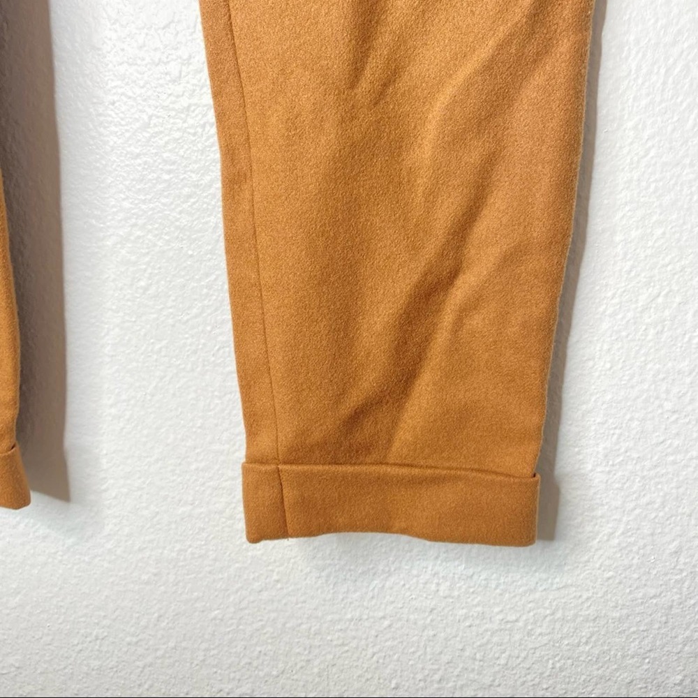 Acne Brooke Camel Turn Up Cropped Slim Trousers - Picture 6 of 10